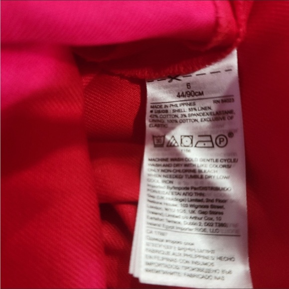 🌞NWT Banana Republic Sz6 Red Linen MIDI dress - Picture 4 of 11